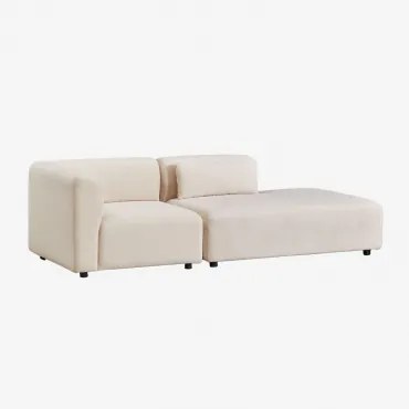 Sofa Modułowy Narożny 2-częściowy Z Prawym Szezlongiem Fogler Sztruks Beż Lniany - Sklum