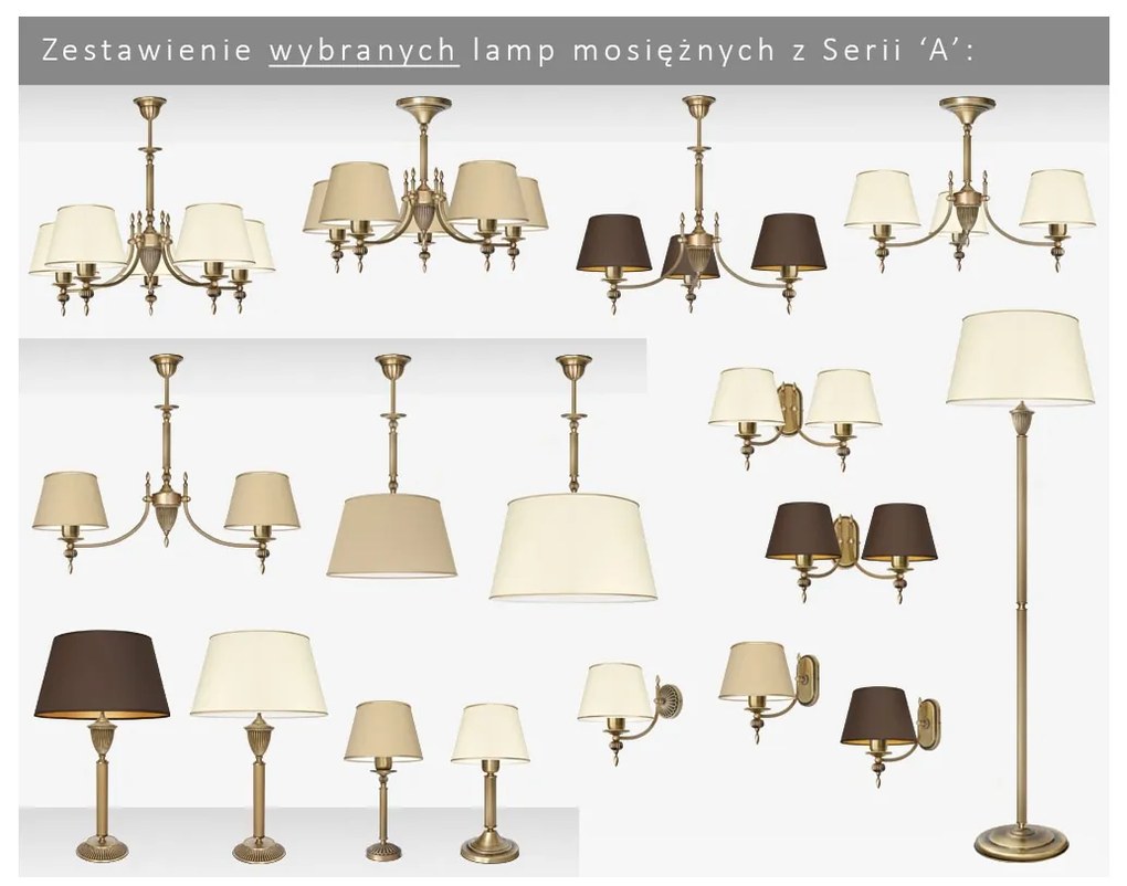 Lampa biurowa mosiężna A-B2m