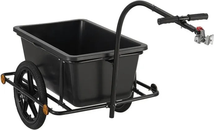 Wózek transportowy rowerowy 90 l, stalowy, plandeka, 80 kg