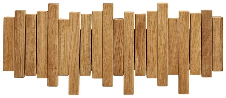 Wieszak ścienny z litego drewna dębowego w naturalnym kolorze 3 cm Caltra – House Nordic
