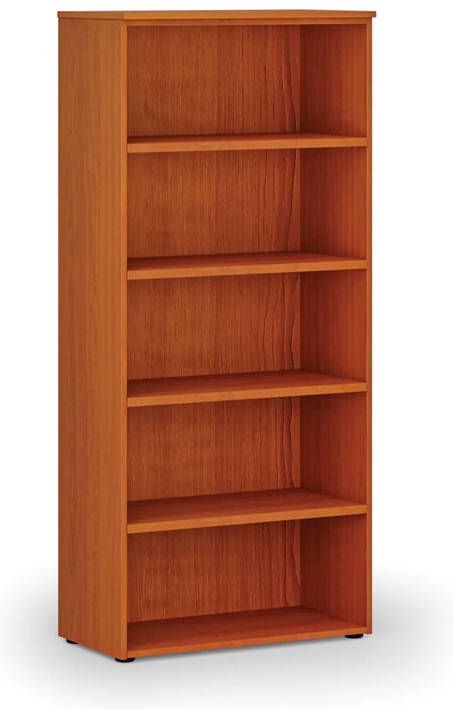 Regał biurowy PRIMO WOOD, 800 x 420 x 1781 mm, wiśnia