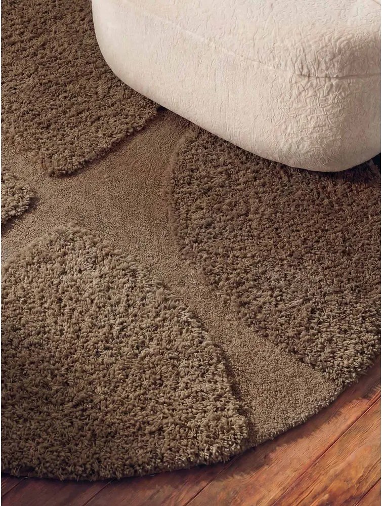 Brązowy okrągły dywan tkany ręcznie ø 200 cm Lambeth Jasper – Ted Baker