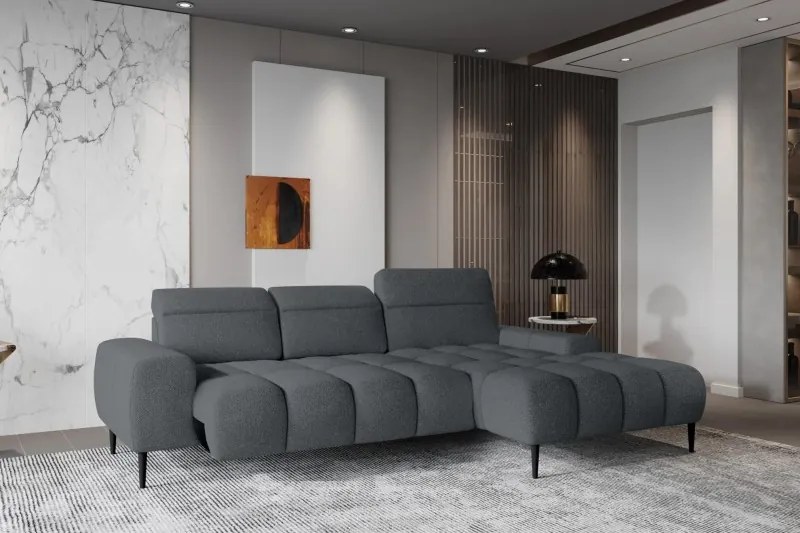 Narożnik GIANO S układ L Prawostronny z elektryczną regulacją siedziska w ktaninie AUSTIN 20 WERSAL