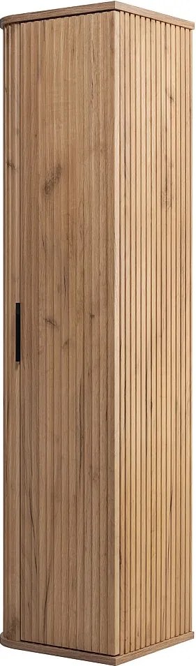 Szafka łazienkowa, dąb Craft, uchwyt czarny, 35,5 x 139 x 31,5 cm
