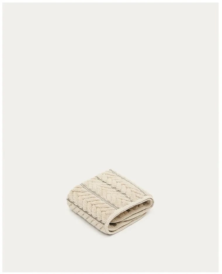 Beżowy bawełniany ręcznik frotte 30x50 cm Rune – Kave Home