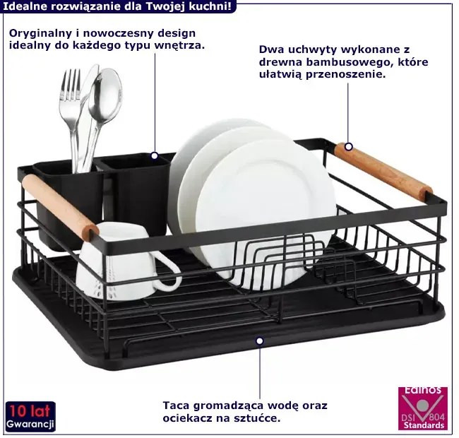 Jednopoziomowa Suszarka Do Naczyń I Sztućców A9-W19