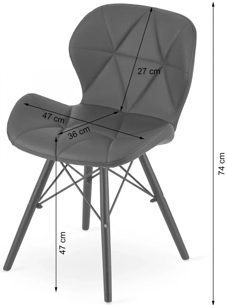 Białe tapicerowane krzesło kuchenne A4-E84