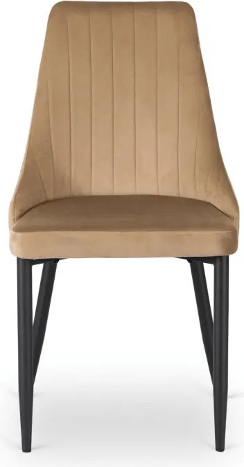 Zestaw Stół Okrągły Rozkładany HARRY 102-142 cm Dąb Artisan/Czarny i 4 Krzesła Tapicerowane BARI Beż Nowoczesne