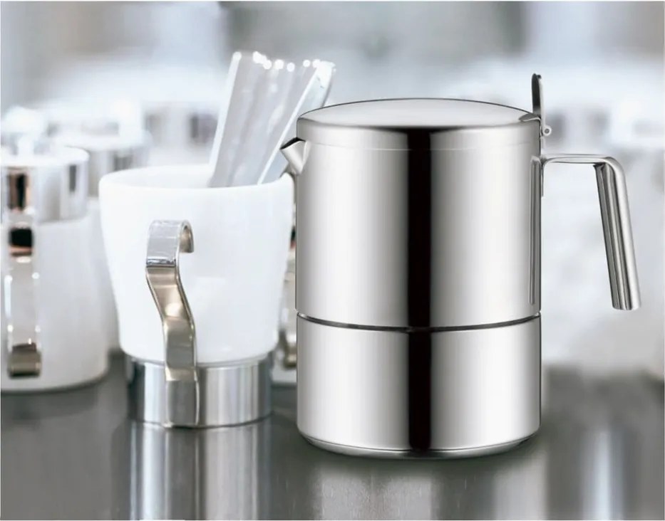 Okrągła kawiarka ze stali nierdzewnej Cromargan® WMF Kult