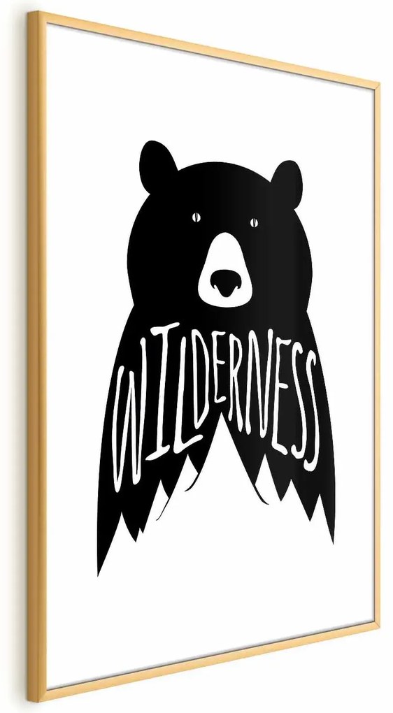 Plakat Wilderness 21x30 cm z ramą złotą z marginesem ARTGEIST B