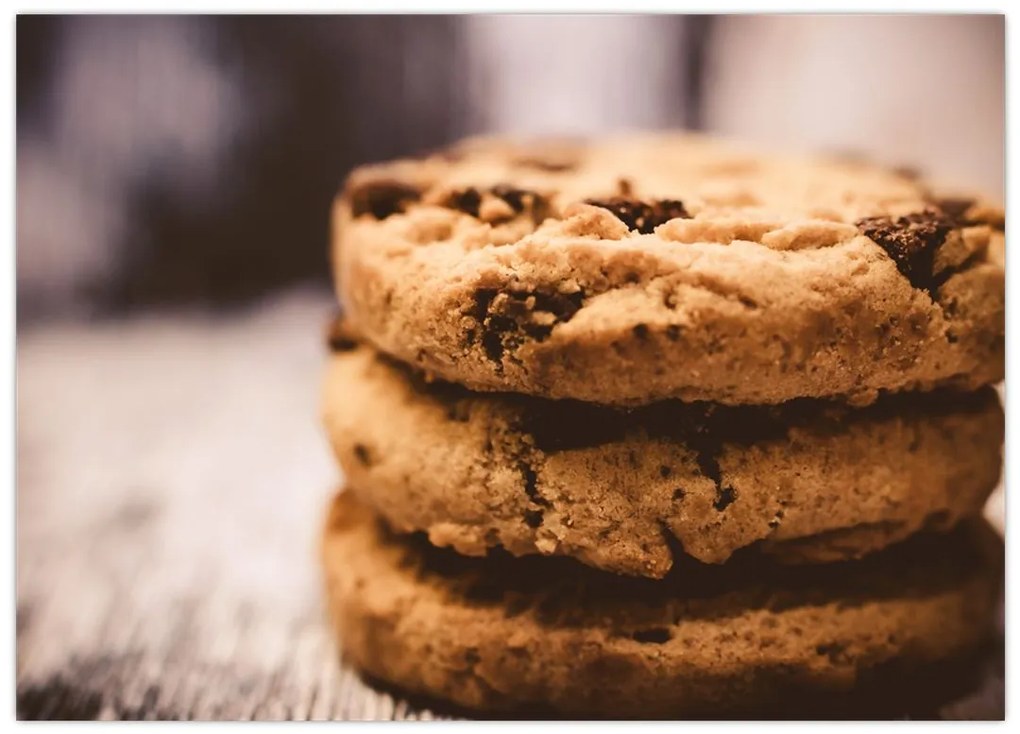 Obraz na szkle - pliki cookie (70x50 cm)