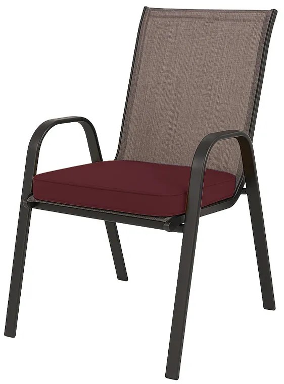 Poduszka na krzesło ogrodowe VIREON 44x45 cm, bordowy