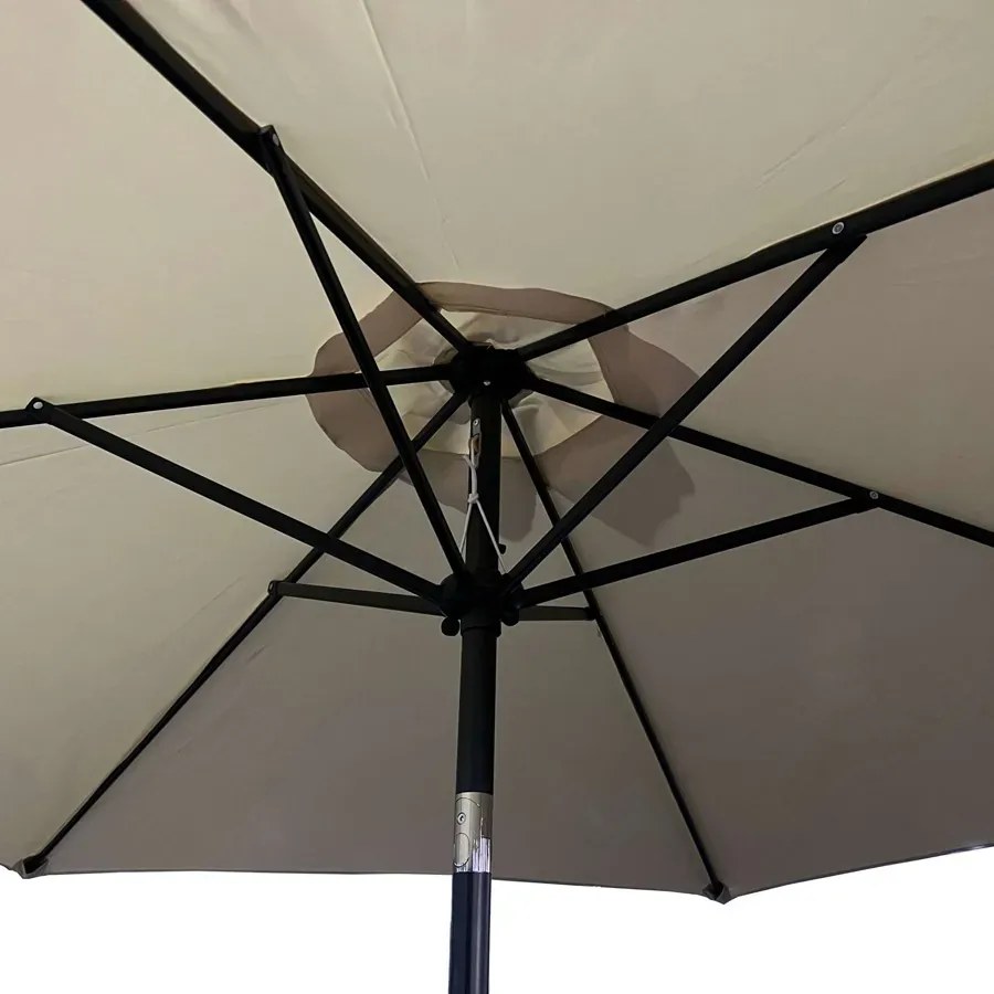 Beżowy parasol ogrodowy z regulacją kąta nachylenia - Ancor