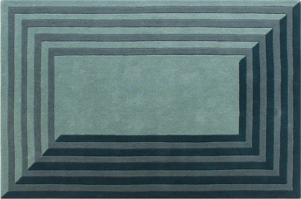 Dywan tuftowany 100% wełna - 160 x 230 cm - Kaczi niebieski - 2000g/m² - SILENE