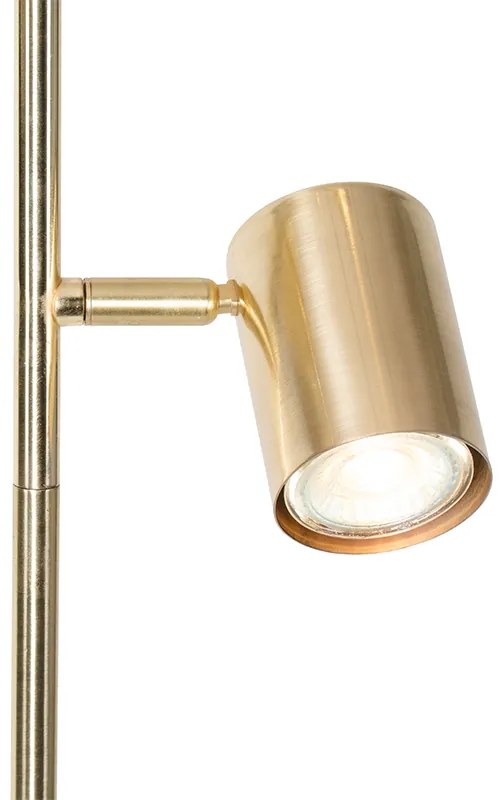 Nowoczesna lampa stojąca mosiądz 3-światła - Jeana