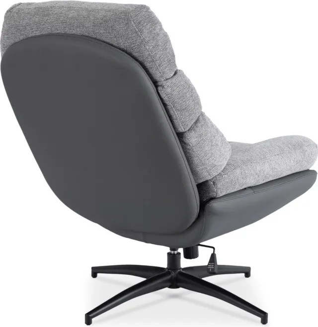 Fotel Wypoczynkowy Obrotowy ASTURIA do Salonu Szary Nowoczesny