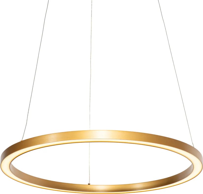 Złota lampa wisząca 60cm z diodą LED 3-stopniowy ściemniacz - Girello