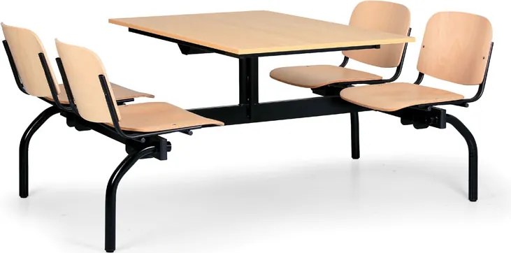 Euroseat Zestaw kuchenny 1976 x 1228 mm - blat buk, siedziska buk