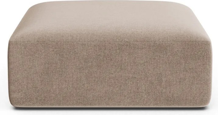 Jasnobrązowy aksamitny podnóżek Campi – Cosmopolitan Design