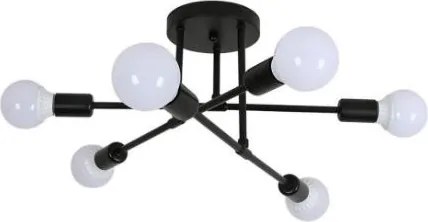 Lampa sufitowa metalowa loft vintage wisząca AT44-6SZ-Czarna
