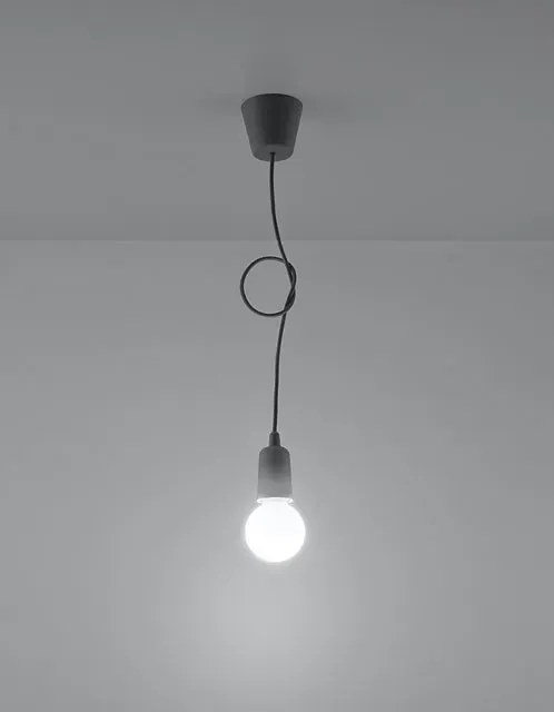 Szara lampa wisząca loft z regulacją wysokości - EX541 H5-D72