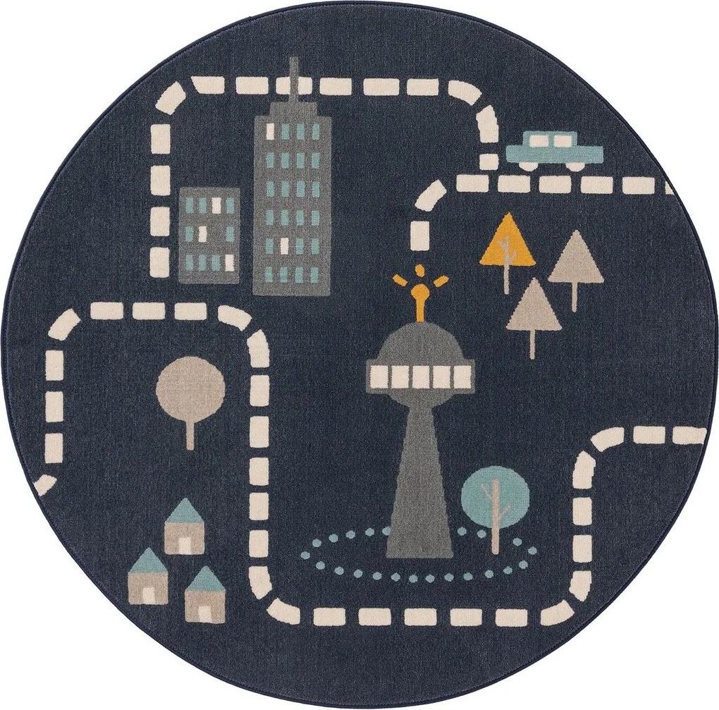 Dziecięcy dywan w kolorze granatowym Juno