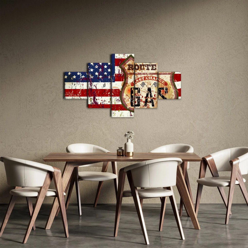 Obraz - Vintage flaga (125x70 cm)