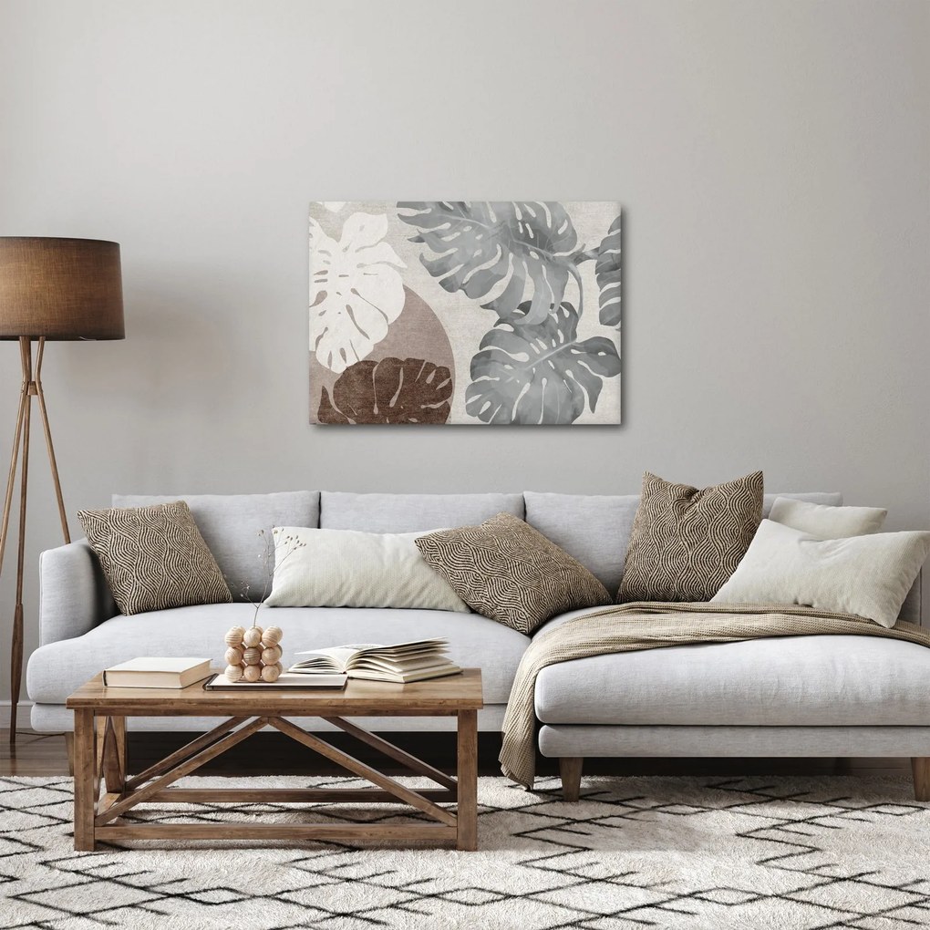 Obraz - Wzór z liśćmi (70x50 cm)
