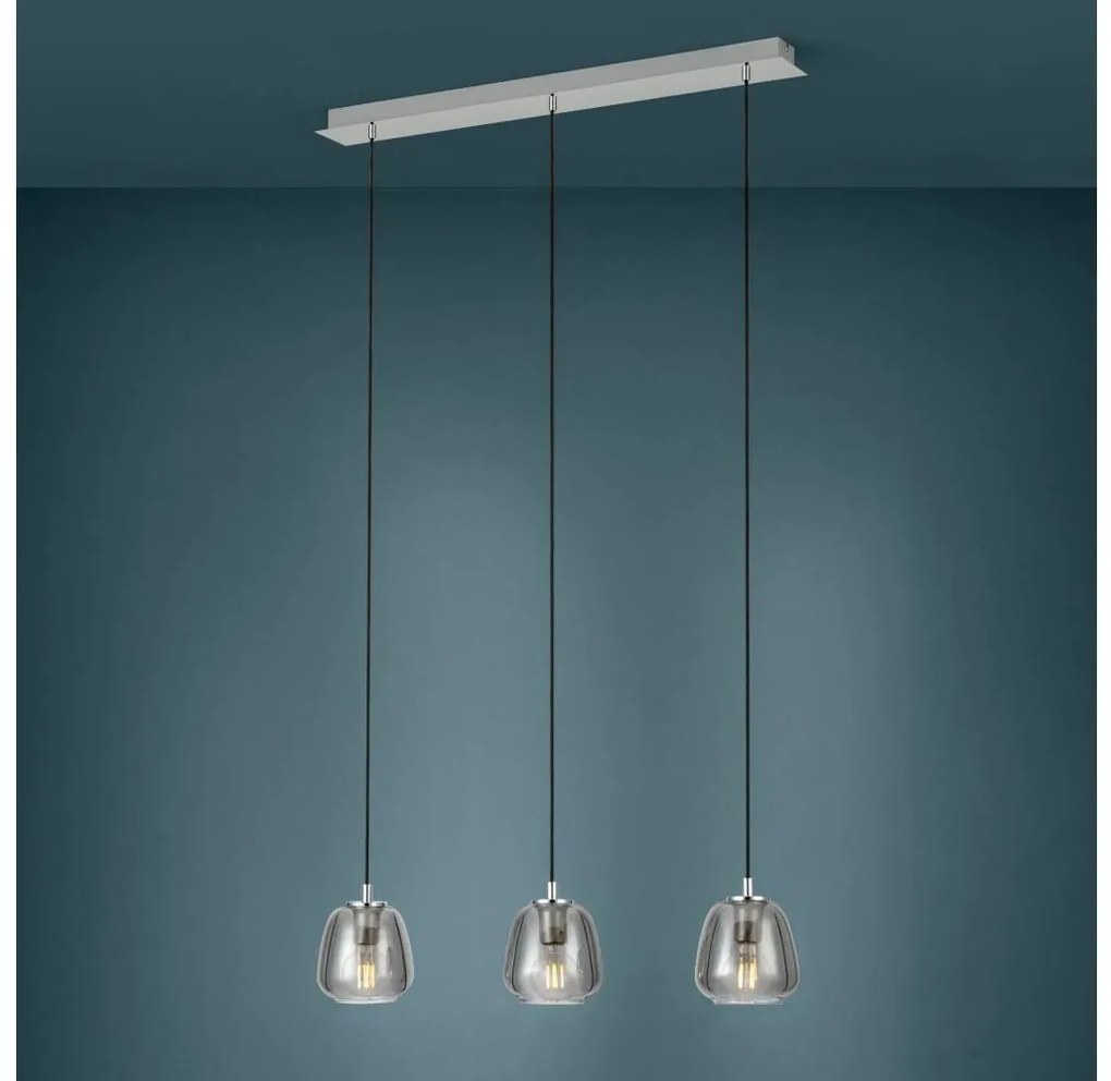 Eglo 39667 - Żyrandol na lince ALBARINO 3xE27/40W/230V dymny