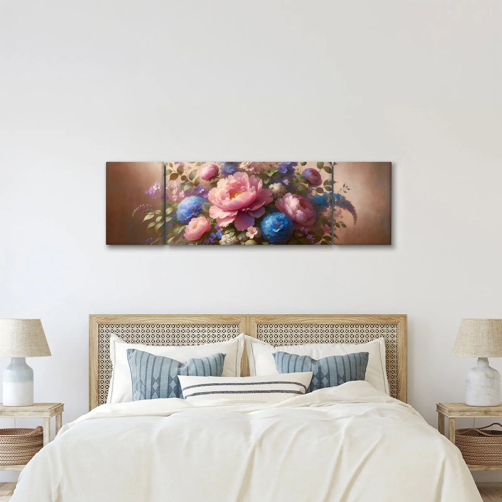 Obraz - Stół pełen kwiatów (170x50 cm)