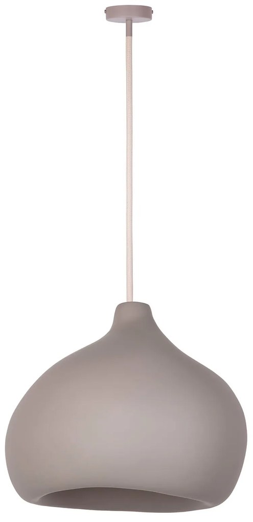 Lampa wisząca MAURO L 47cm, kolor taupe – duża lampa do nowoczesnego salonu