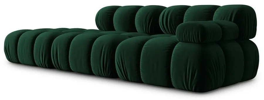 Zielona aksamitna sofa 282 cm Bellis – Micadoni Home