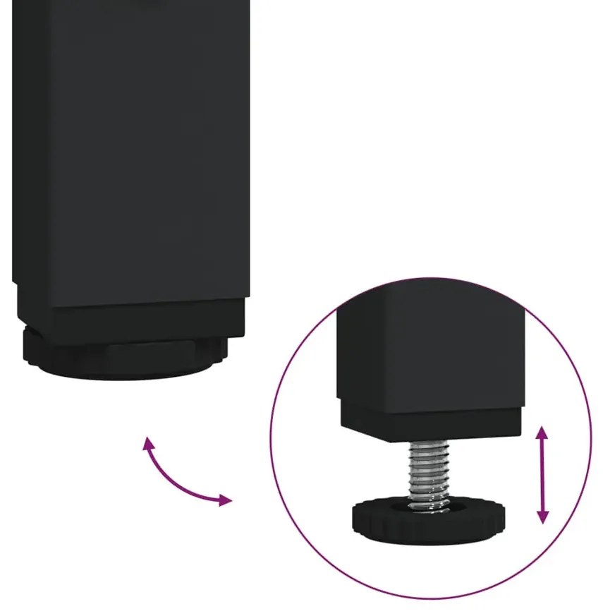 Metalowy regał na książki szary dąb D0-A53