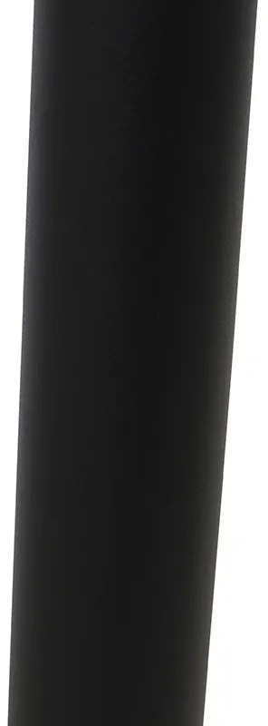 Lampa ogrodowa słupkowa czarna z przezroczystą kulą 100 cm IP44 - Sfera