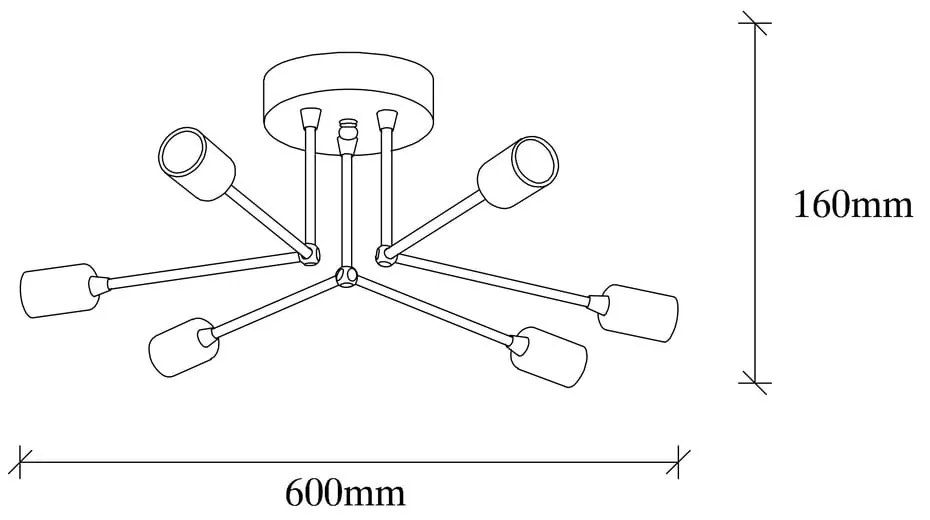 Czarna lampa sufitowa Sparrow – Opviq lights