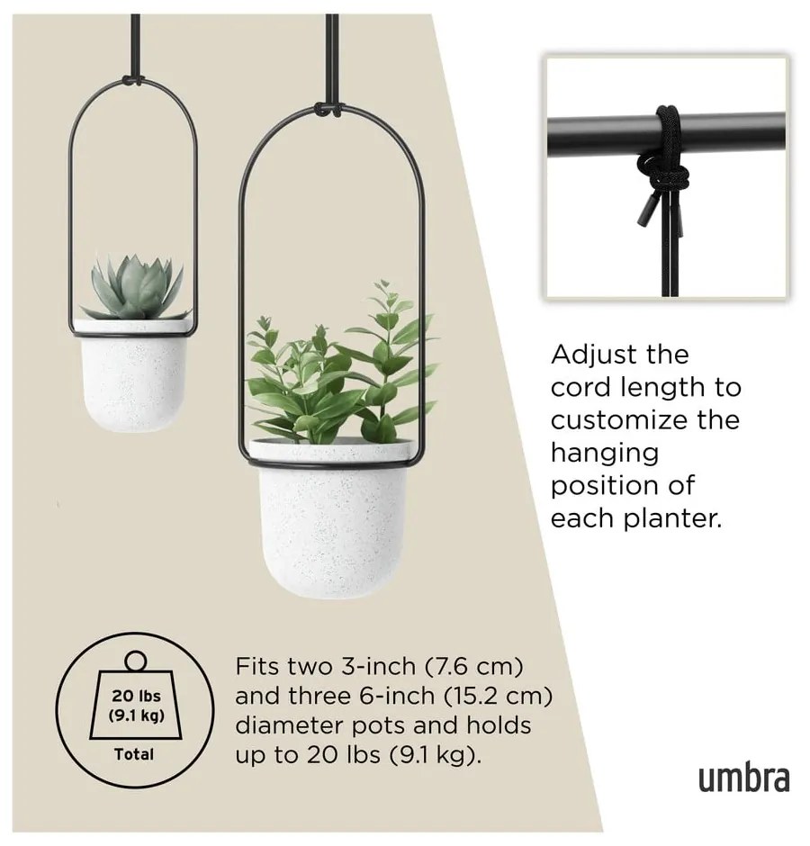 Plastikowe osłonki na doniczki zestaw 5 szt. ø 7,5 cm Triflora – Umbra