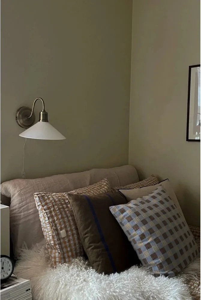 Kinkiet w kolorze mosiądzu i bieli Vela – Markslöjd