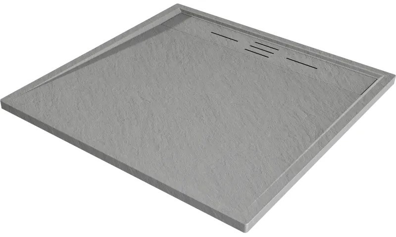 Mexen Amon brodzik kwadratowy SMC 80 x 80 cm, szary - 4F618080
