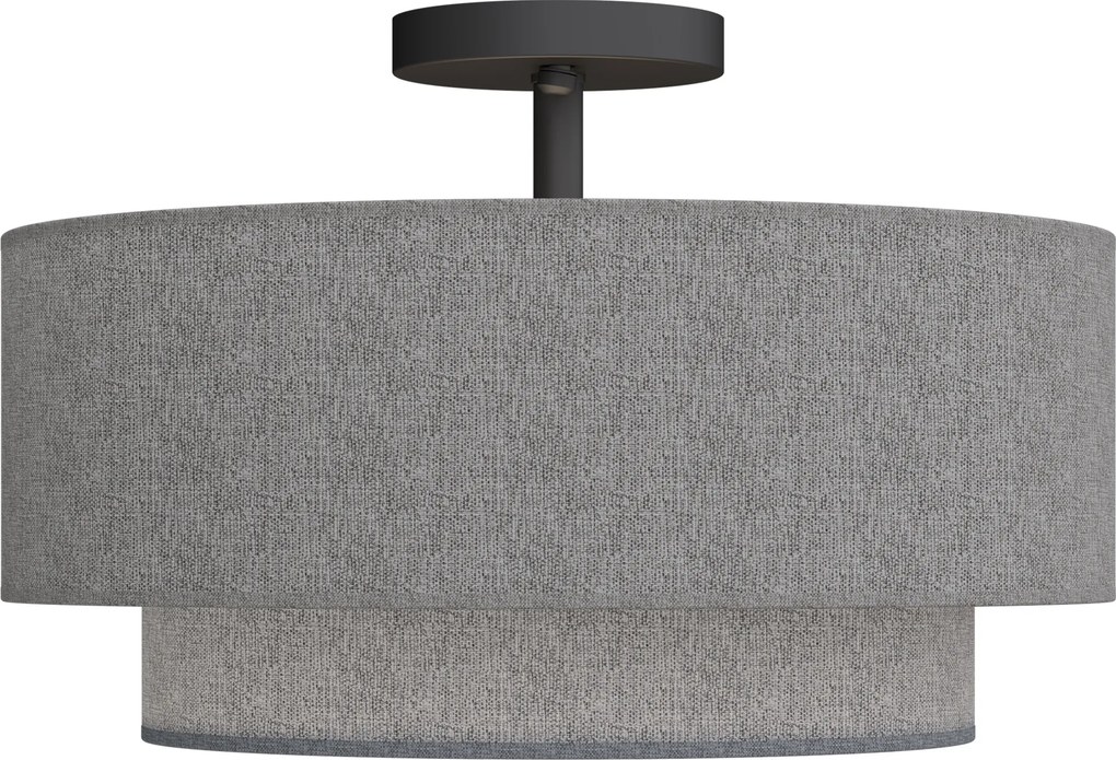 HOMCOM Lampa sufitowa, lampa wisząca z podwójnymi abażurami w lnianym wykończeniu, taupe | Aosom PL