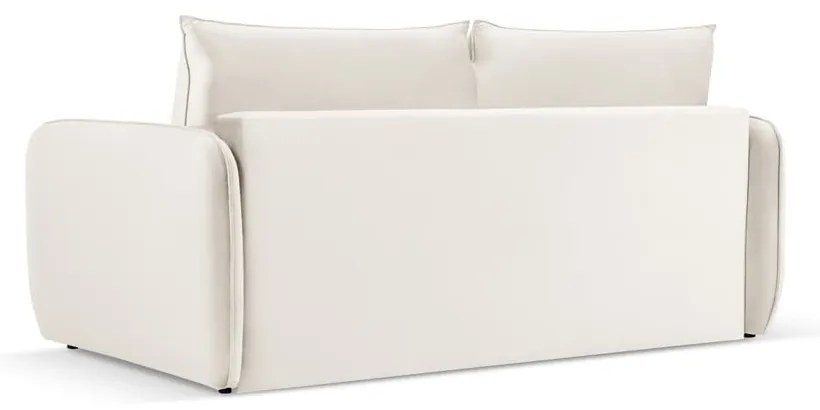 Kremowa aksamitna rozkładana sofa 194 cm Vienna – Cosmopolitan Design