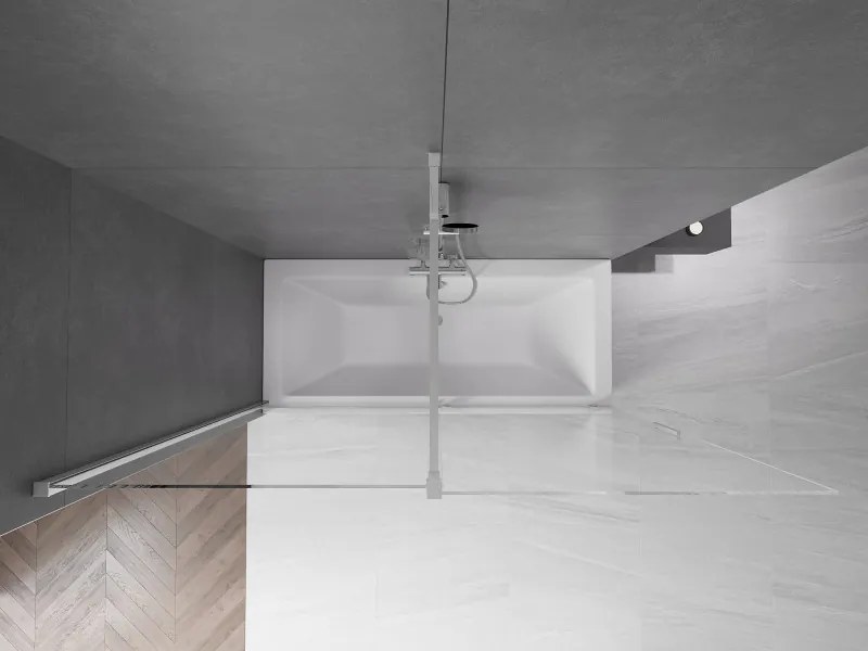 Mexen Velar parawan nawannowy 2-skrzydłowy rozsuwany 180 x 150 cm, transparent, chrom - 896-180-000-01-01