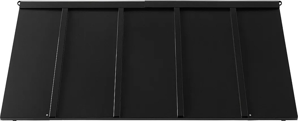 Zadaszenie Drzwi Wejściowych SucceBuy, 143 x 61 cm Zewnętrzna Metalowa Daszek na Drzwi, Stalowa Rama, Osłona Przeciwdeszczowa, do Drzwi Wejściowych, Balkonów