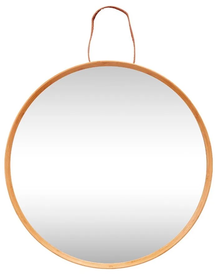 Lustro z bambusową ramą ścienne ø 60 cm Mood – Hübsch