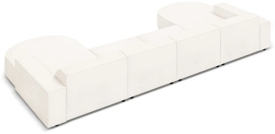 Beżowy narożnik (w kształcie litery "U") z materiału bouclé Jodie – Micadoni Home