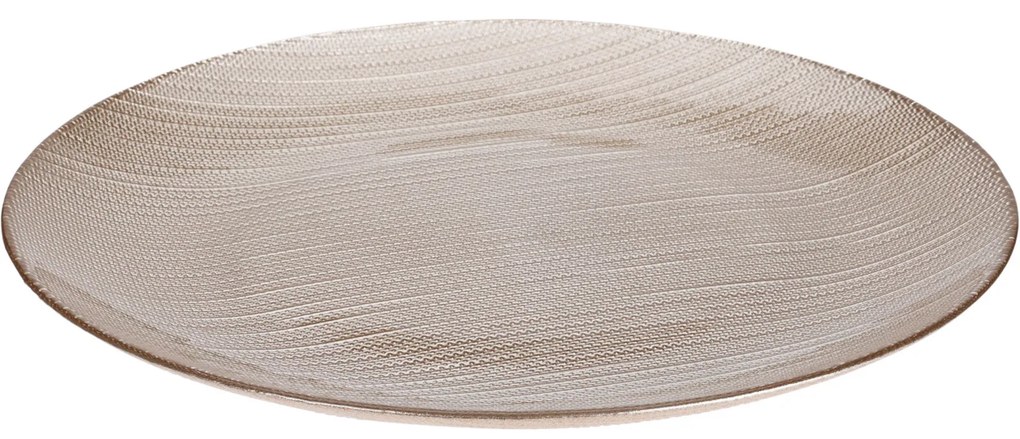 Szklany talerz płaski KARNEOL, Ø 28 cm