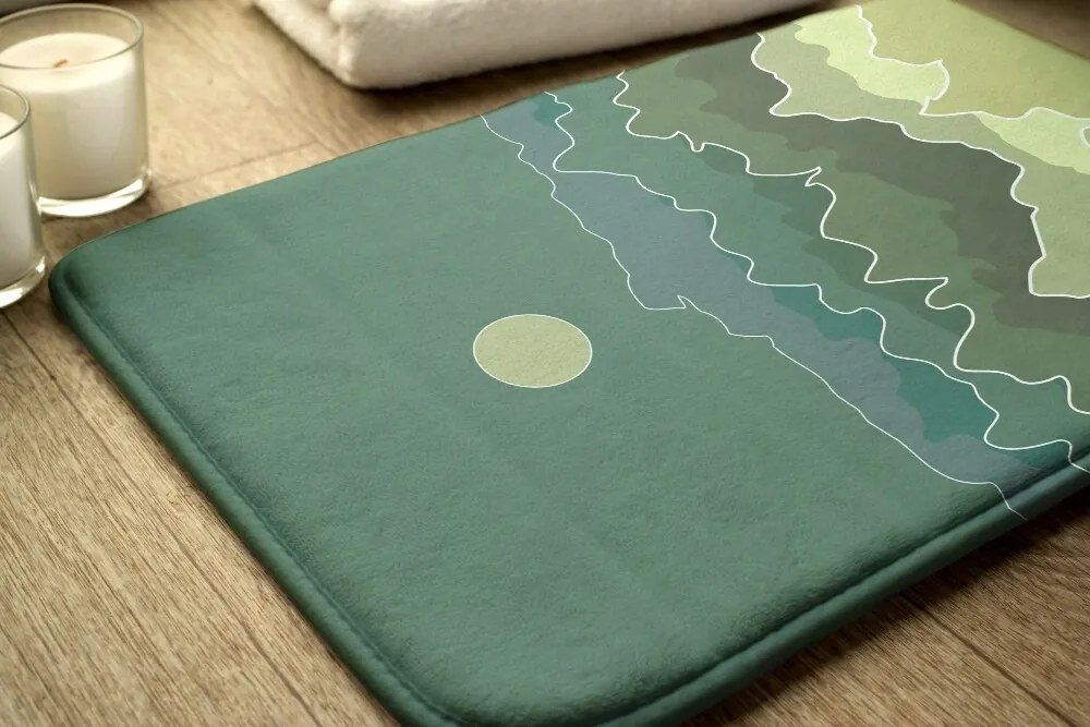 Dywanik antypoślizgowy do łazienki Dywanik antypoślizgowy do łazienki Góry Abstrakcja