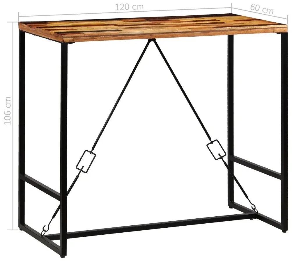 Industrialny stolik barowy 120x60 – Arenzo 3X