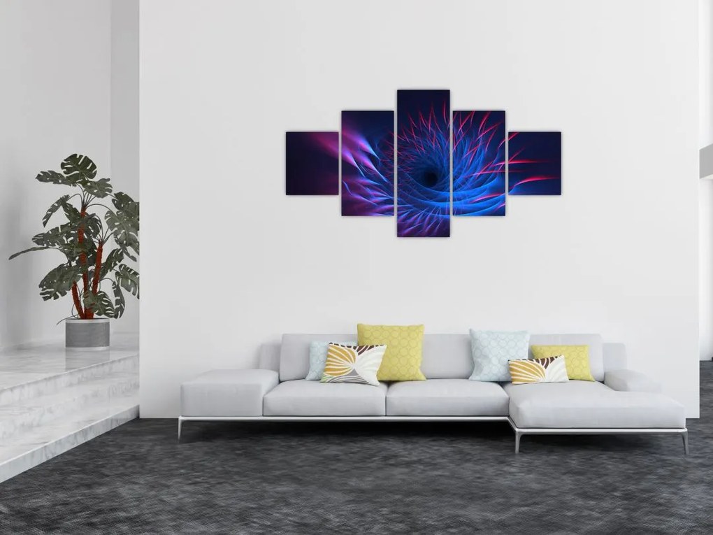 Obraz - abstrakcja kwiatu (125x70 cm)