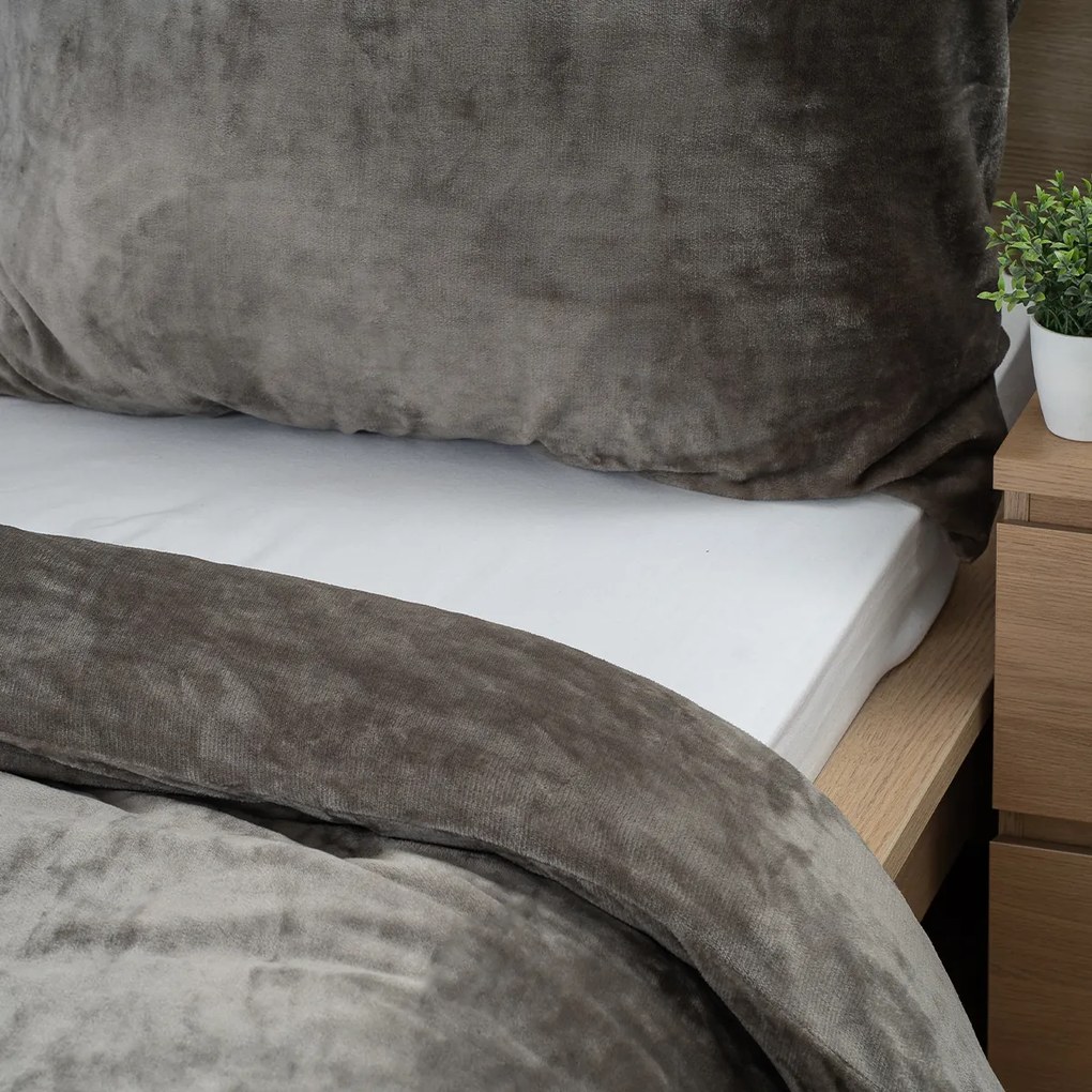 4Home pościel mikroflanela szary, 140 x 200 cm, 70 x 90 cm