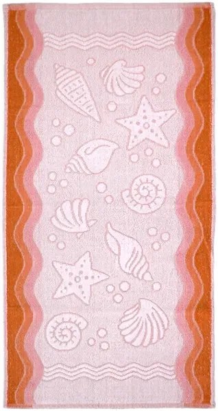 Ręcznik bawełniany Greno Flora Ocean 40x60 pomarańczowy GRENO